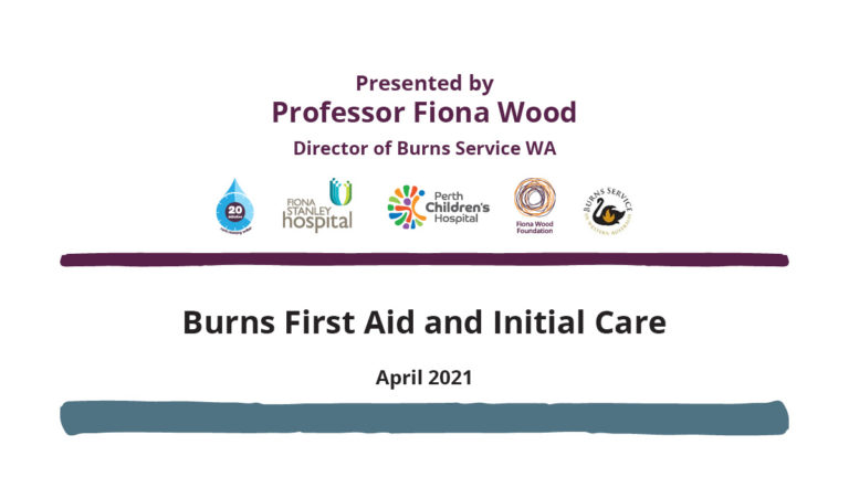 Burns first aid and initial care